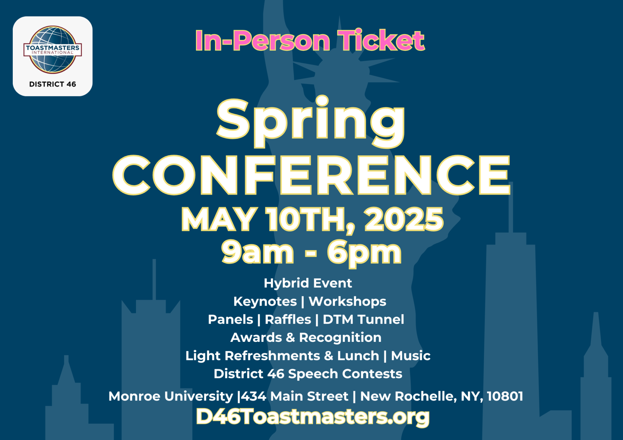 Spring Conference In-Person -2025 – D46 Toastmaster